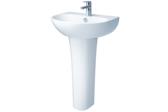 Chậu lavabo Caesar L2150+P2445 treo tường chân dài