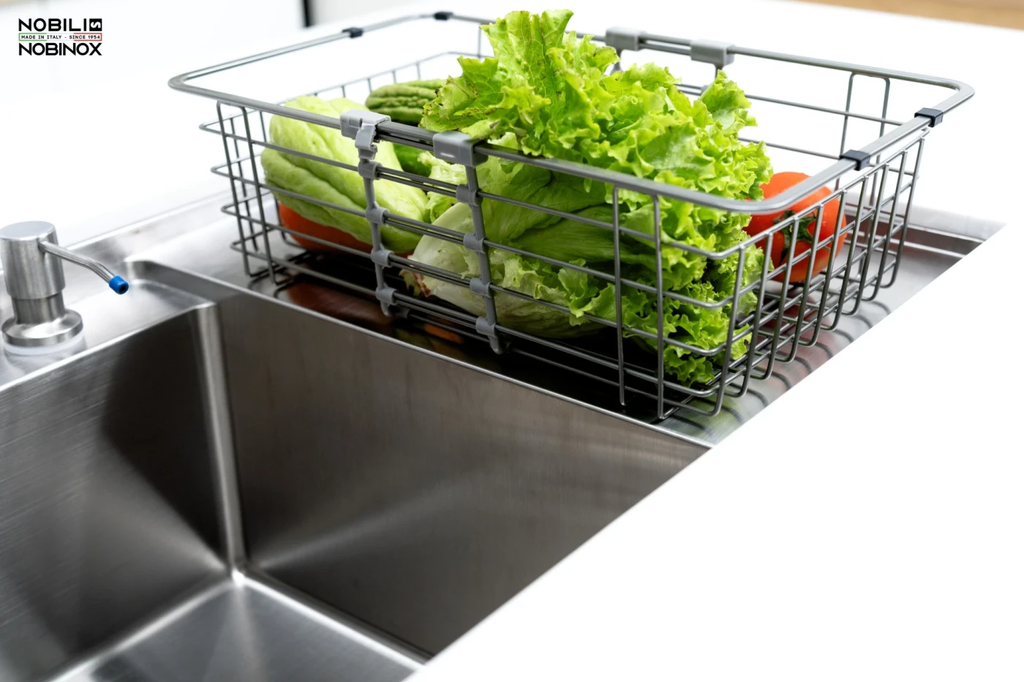 Chậu rửa chén Nobinox LUMIA NJ558B 1 hộc