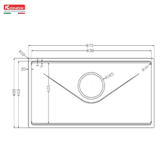 Chậu rửa bát Konox Tari 8748SM