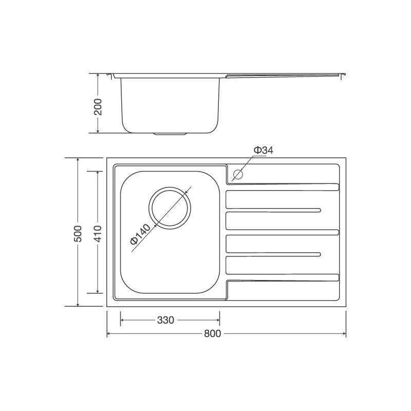 Chậu rửa chén Malloca MS 1017 NEW ECO
