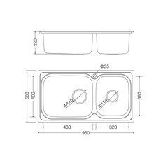 Chậu rửa chén Malloca MS 2025