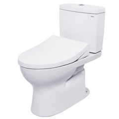 Bồn cầu hai khối TOTO CS320DRE4W, nắp đóng êm kèm vòi rửa nước lạnh TCW1211A