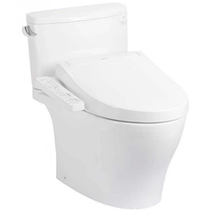 Bồn cầu hai khối kèm TOTO CS767RW18XW kèm nắp rửa điện tử WASHLET dòng C2 cơ bản TCF23710AAA