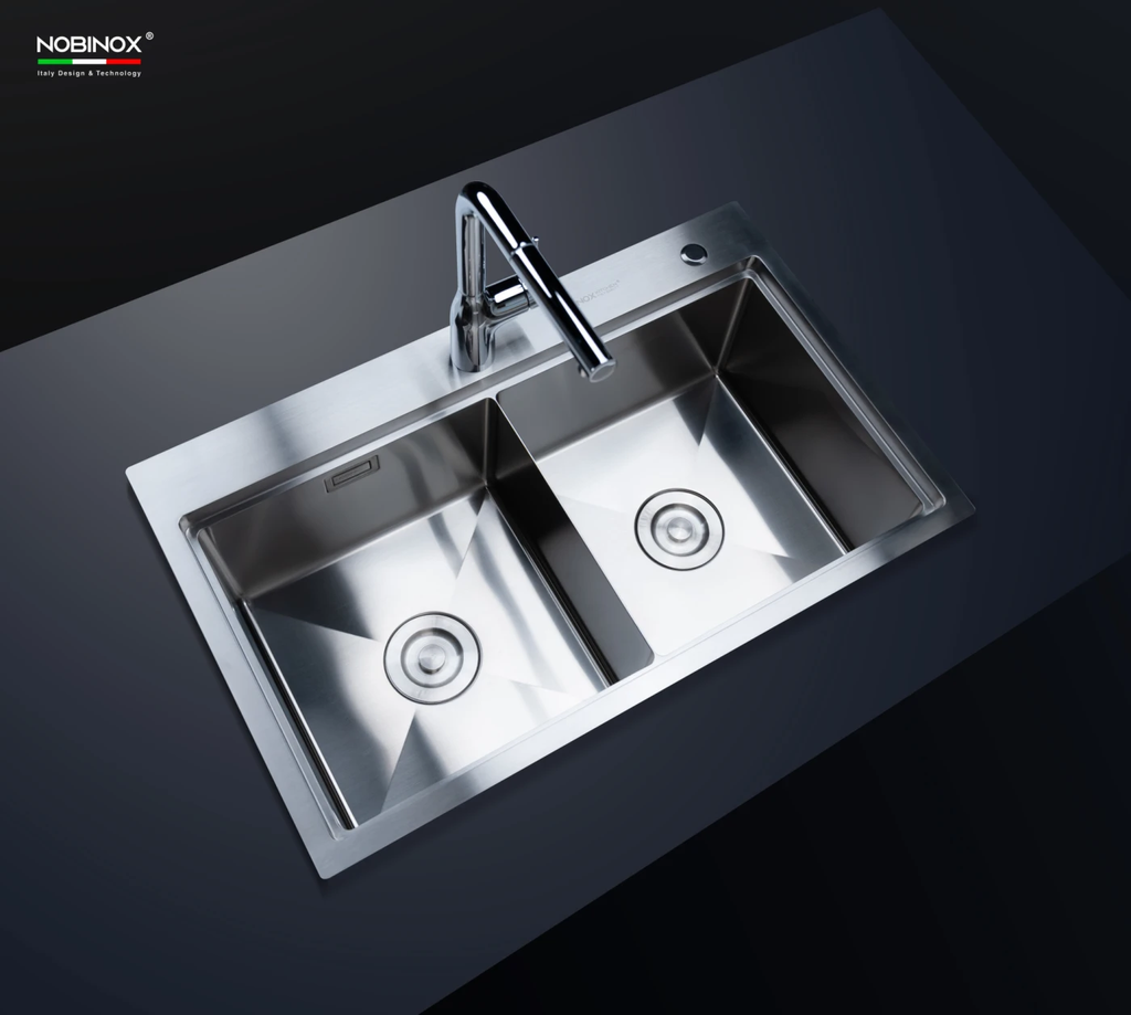 Chậu rửa chén Nobinox LUMIA NJ522 2 hộc