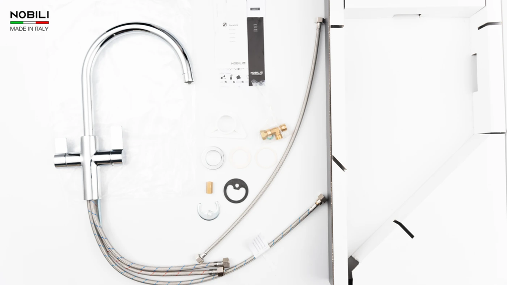 Vòi rửa chén Nobili SORA NB164 nóng lạnh 3 đường nước