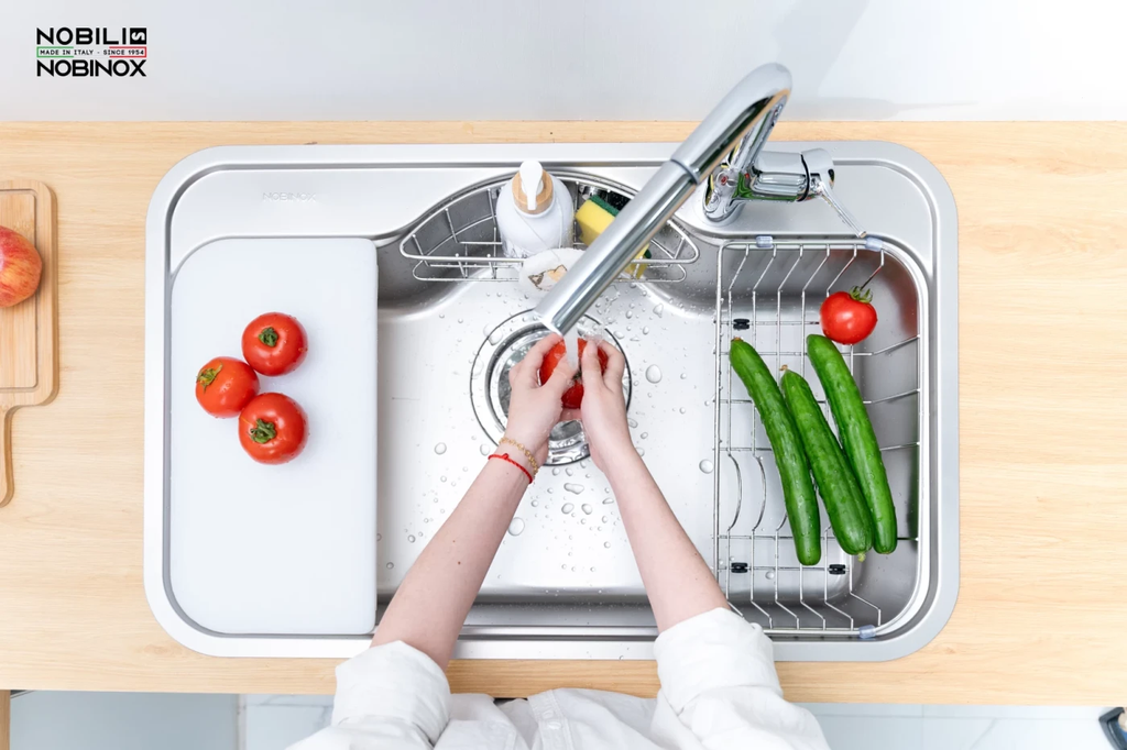 Chậu rửa chén Nobinox ROSA NN975D 1 hộc