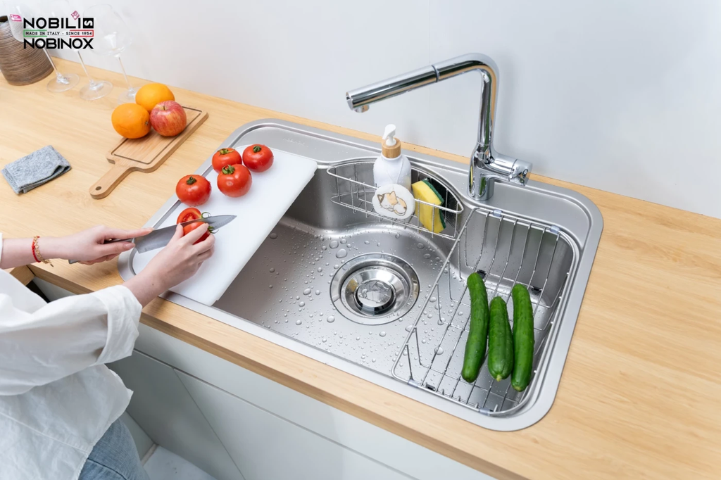 Chậu rửa chén Nobinox ROSA NN975D 1 hộc