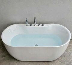 Bồn tắm Maamo MA-2426 ovan cạnh thẳng gắn sen vòi