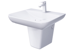 Chậu lavabo Caesar LF5370+PF2463 treo tường chân ngắn