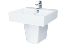Chậu lavabo Caesar LF5263+PF2463 treo tường chân ngắn