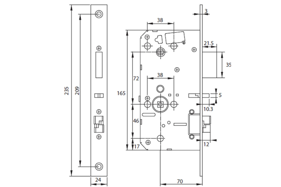 Khóa điện tử Hafele PP8100 912.20.286