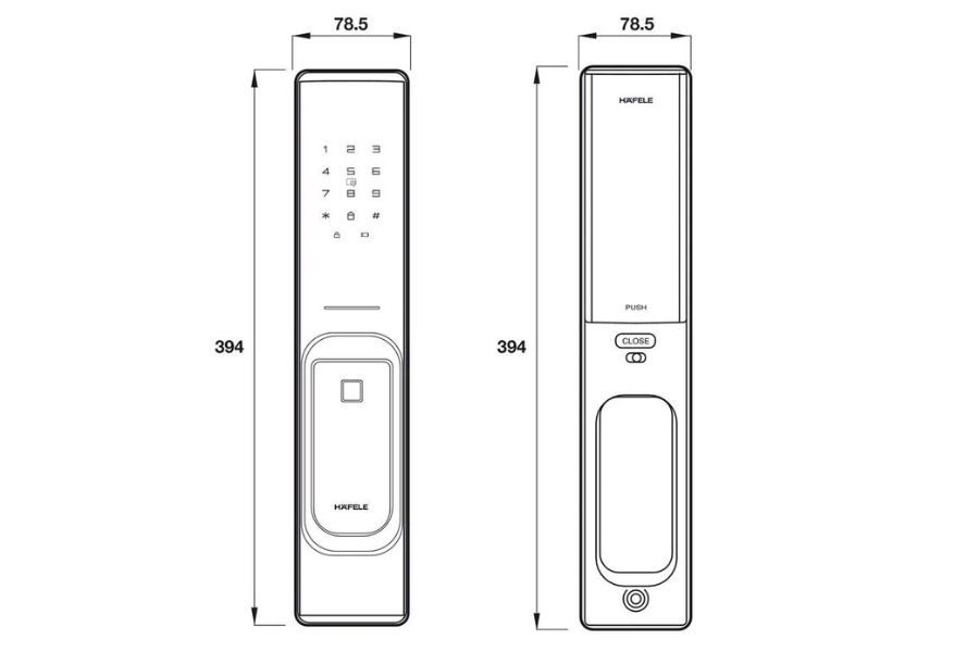 Khóa điện tử Hafele PP8100 912.20.286