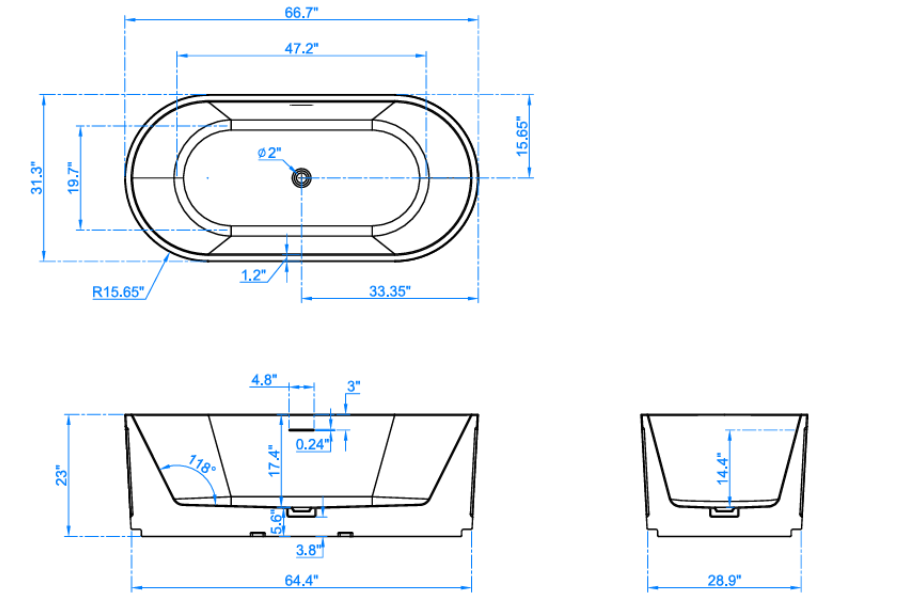 Bồn tắm Maadela MB 9920-67