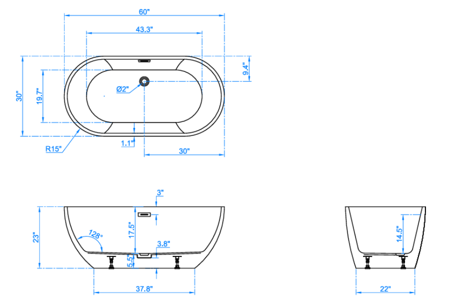 Bồn tắm Maadela MB 7700-60