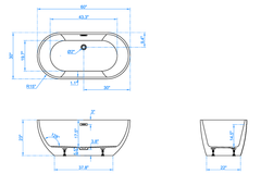 Bồn tắm Maadela MB 7700-60