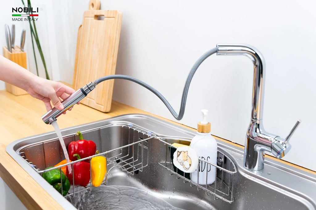 Vòi rửa chén Nobili MANIA NB215T nóng lạnh