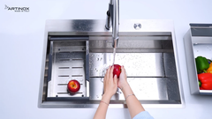 Chậu rửa chén Artinox MOSE NA808 1 hộc