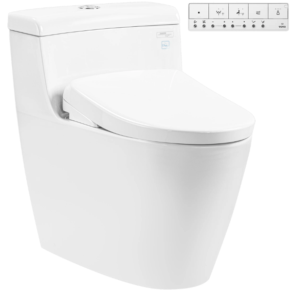 Bồn cầu một khối TOTO MS636CDRW23 kèm nắp rửa điện tử WASHLET dòng S7 - TCF47360GAA