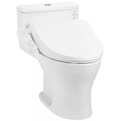 Bồn cầu một khối TOTO MS855DW18XW kèm nắp rửa điện tử WASHLET dòng C2 cơ bản TCF23710AAA