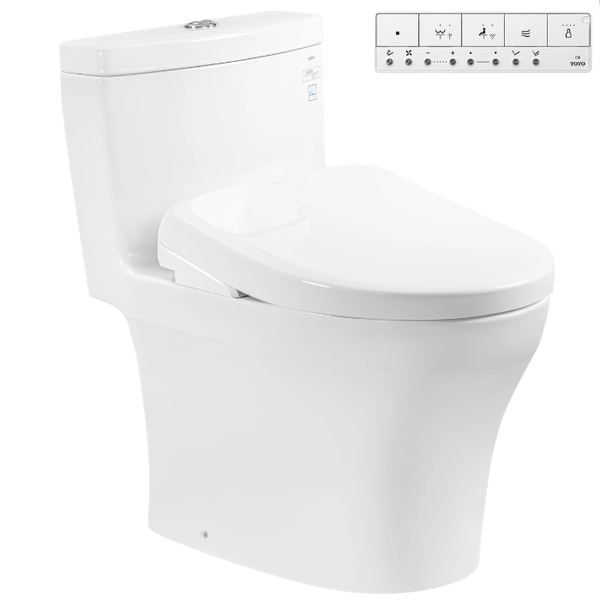 Bồn cầu một khối TOTO MS889CDRW23 kèm nắp rửa điện tử WASHLET dòng S7 - TCF47360GAA