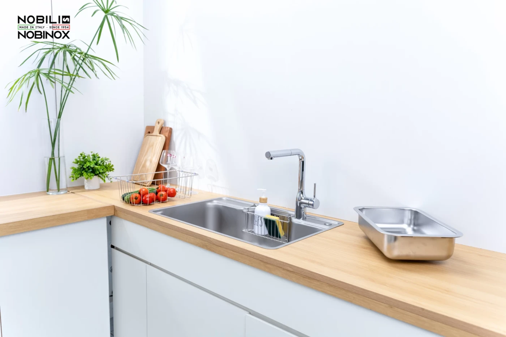 Chậu rửa chén Nobinox LIKEN NL724D  1 hộc