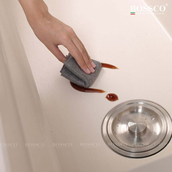 Chậu rửa chén Bossco BC-A10052TKS 1 hộc trắng kim sa