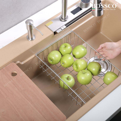 Chậu rửa chén Bossco BC-A10052VK 1 hộc vàng kem kim sa