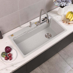 Chậu rửa chén Bossco BC-A10052XKS 1 hộc xám kim sa