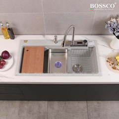 Chậu rửa chén Bossco BC-A10052XKS 1 hộc xám kim sa