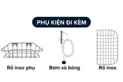 Chậu rửa chén Bossco BC-PT7850XKS 1 hộc xám kim sa