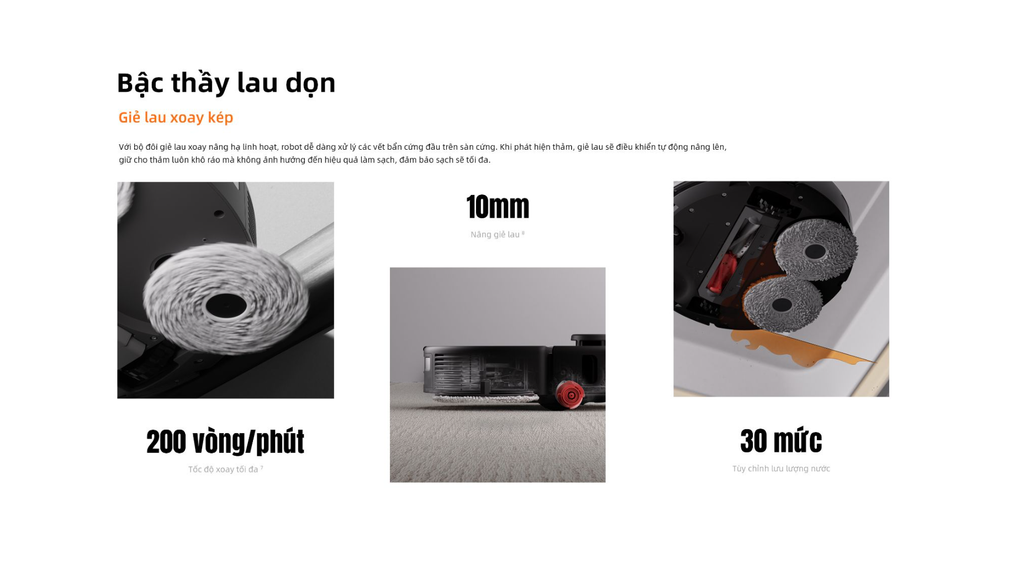 Robot hút bụi lau nhà Roborock QRevo C Pro màu đen
