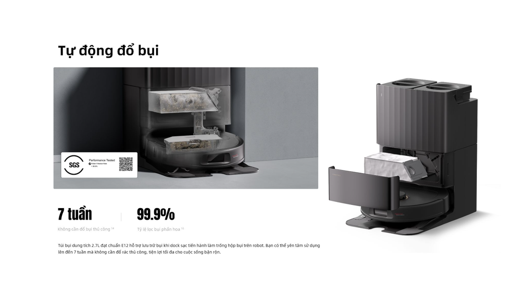 Robot hút bụi lau nhà Roborock QRevo C Pro màu đen