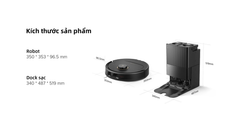Robot hút bụi lau nhà Roborock QRevo C Pro màu đen