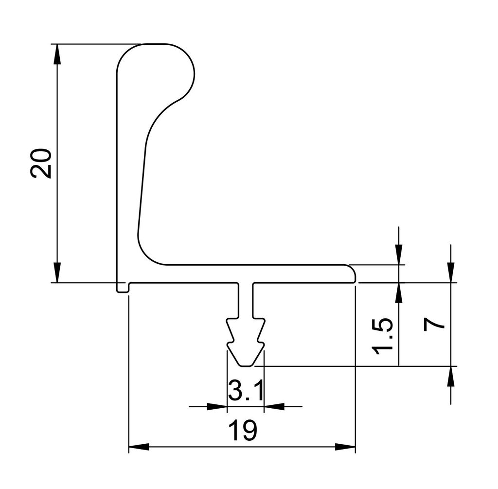 Tay nắm tủ Imundex 7 757 059