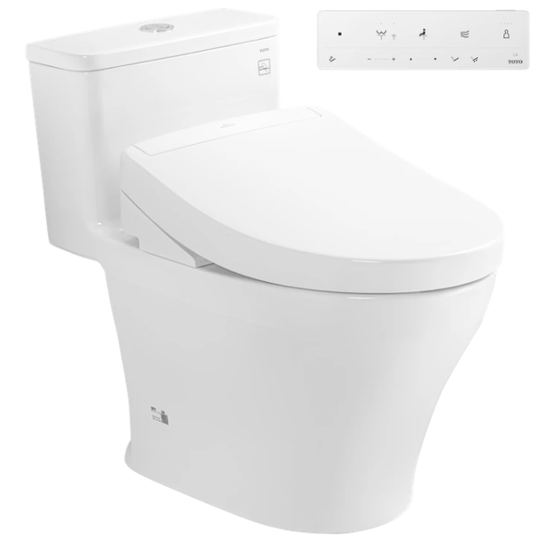 Bồn cầu một khối TOTO MS857CDW25 kèm nắp rửa điện tử WASHLET dòng S5 - TCF34461GAA