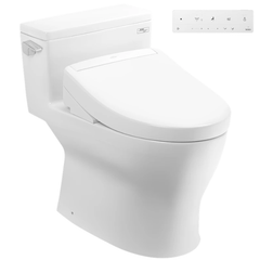 Bồn cầu một khối TOTO MS188VKW25 kết hợp nắp rửa điện tử WASHLET dòng S5 - TCF34461GAA
