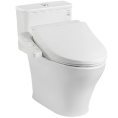 Bàn cầu một khối TOTO MS857DW18XW kèm nắp rửa điện tử WASHLET dòng C2 cơ bản