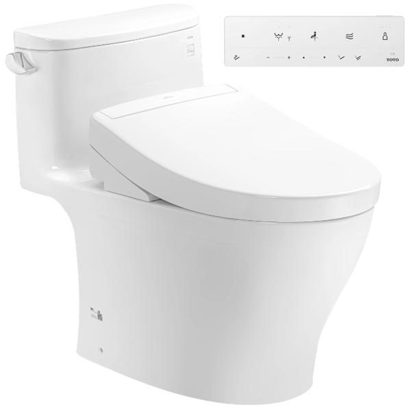 Bồn cầu một khối TOTO MS887CRW25 kèm nắp rửa điện tử WASHLET dòng S5 - TCF34461GAA