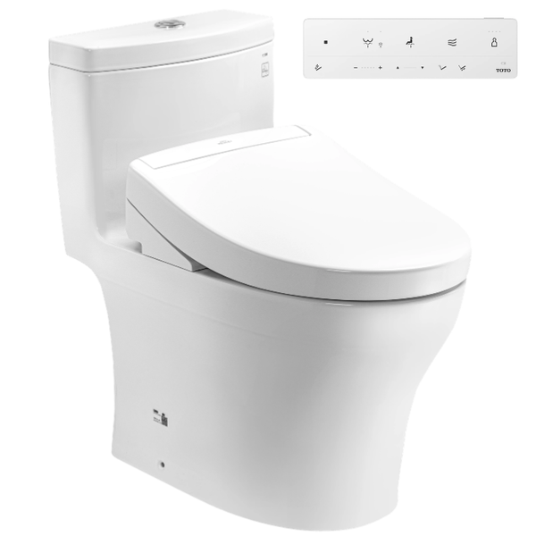 Bồn cầu một khối TOTO MS889CDRW25 kèm nắp rửa điện tử WASHLET dòng S5 - TCF34461GAA