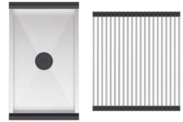 Chậu rửa nhỏ Hafele 567.24.494 và Cuộn lưới kim loại Hafele 567.25.830