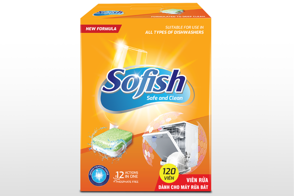 Viên rửa bát Sofish 120 viên Maximum 120v