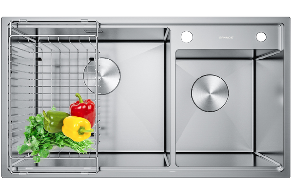 Chậu rửa chén GrandX GX8648DS Smooth