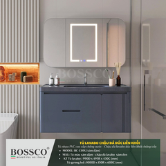 Tủ lavabo Bossco BC-C01X xám đậm