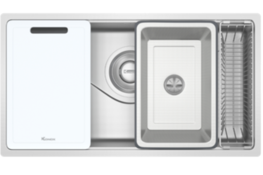 Chậu rửa bát chống xước Konox TARI 8748SR - FULL