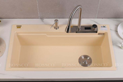 Chậu rửa chén Bossco BC-A10052KKS 1 hộc kem kim sa