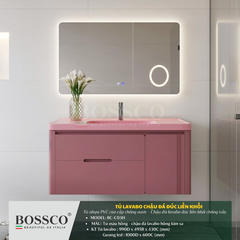 Tủ lavabo Bossco BC–C03H màu hồng