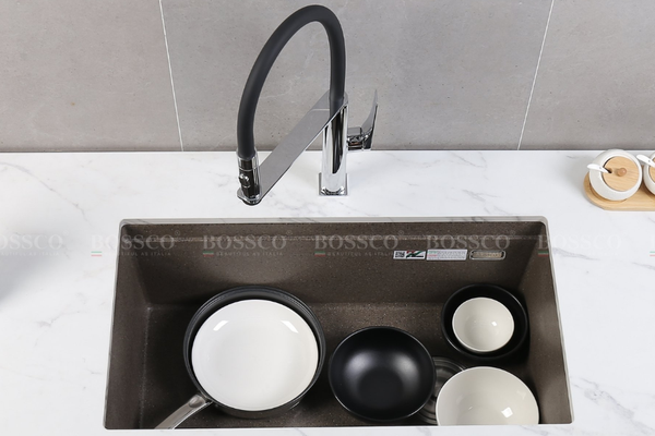 Chậu rửa chén  Bossco BC-ST8046NKS 1 hộc