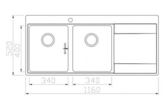 Chậu rửa bát Konox Topmount Sink Unico 11652