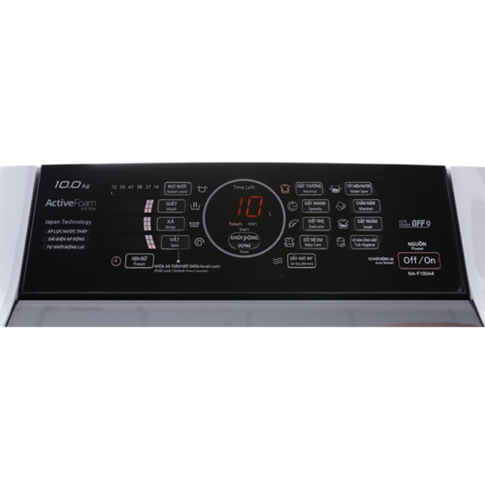 Máy giặt Panasonic NA-F100A4GRV cửa trên 10kg