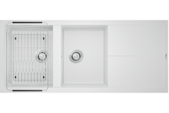 Chậu rửa bát Konox Granite Livello Smart 1160 White Silver